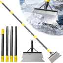 Garden Flat Shovel,60 Ice Scraper,Snow Shovel for Driveway, Stainless Steel Multifunctional Cleaning Shovels Chopper Floor Scraper for Outdoor Walkway Car Snow Ice Weeds Moss Removal