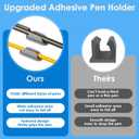 20 PCS Adhesive Pencil Holders for Desk, Silicone Pencil Holder for Notebook, Marker Holder for Clipboard and Wall, Classroom School Office Desk Accessories, Teacher Supplies (Grey)