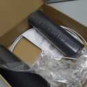 Drum Lampshade Set of 2, Lamp Shades for Table Lamps Floor Lamp, 13" Top X 13" Bottom X 10" High Black Large Line Fabric Lamp Shades, Easy Assembly Replacement Lampshades