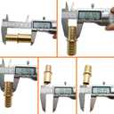 2 PCS Brass Reducer 3/4" to 5/8" Barb Hose ID Splicer Barbed Fitting, Hex Union Connector by CX WONDERLAND