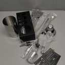 Mixology Bartender Kit with Stand - 15 Piece Bar Tool Set, Silver Bar Set Cocktail Shaker Set for Drink Mixing - Includes Martini Shaker, Jigger, Strainer, Bar Mixer Spoon, Tongs, Opener | Gift Idea