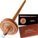 Savina Wooden Hardwood Drop Spindle Top Whorl Yarn Spinner Wheel for Beginners & Advanced,Hand Spinning, Spin Roving into Yarn - Ideal for Sewing Projects
