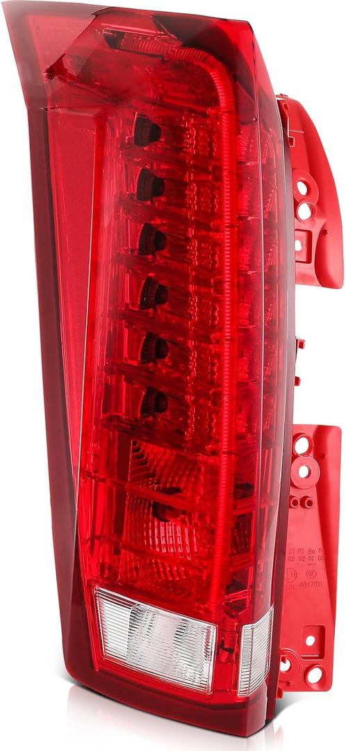 ECCPP Tail Light Assembly For Cadillac SRX 2010-2016 Driver Side (Chrome Housing Red Lens)