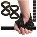 Weight Lifting Straps Figure 8, Anti Slip Strap with Cuffs Wrist Support for Gym Workout Deadlift Powerlifting Bodybuilding Weightlifting, Fitness Strength Training, Hand Bar Grip for Men
