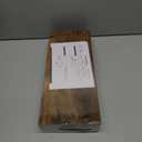 QEEIG Bathroom Floating Shelves for Wall - 15.7" Wall Mounted Shelf Over Toilet Farmhouse Home Decor Display Bookshelf Small 15.7 x 6.7 inch Set of 2, Rustic Brown (008-40BN)