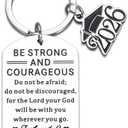 Graduation Gifts for Him Her Class of 2026 Seniors College High School Students Keychain Graduation Nurses Medical Christian Master Graduates Keychain for Women Men Female Daughter Son from Mom Dad