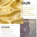 10x10FT Gold Sequin Backdrop Curtain - 2 Panels 5ft(W) x 10ft(H) Wrinkle Free Shimmer Back Drop Cloth, Glitter Backdrop Drapes for Photography, Birthday, Wedding, Graduation Background