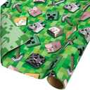 American Greetings 40 sq. ft. Reversible Minecraft Wrapping Paper for All Occasions (1 Roll, 30 in. x 192 in.)