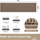 BEQHAUSE Hallway Runner Rugs 2.6x10, Hallway Rug Non-Slip Washable(Rolled-Up NO Creases), Runner Rug Absorbent Stain Resistant Hall Rug Carpet Runner, Entryway Rugs Floor Mat Laundry Room Rugs, Taupe