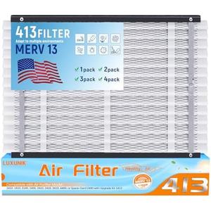 2 Pack 413 Replacement Air Filter MERV 13 Compatible with AprilAire Models 1410, 1610, 2410, 2416, 3410, 4400, fit for 16x25x4 Furnace
