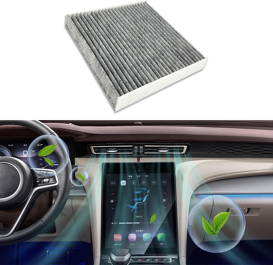 Cabin Air Filter, Cabin Air Filter with Activated Carbon, Premium Car Fresh Breeze Air Filter Replacement for Acura, Civic, CR-V, Odyssey, CSX, ILX, RDX, AT134, Replace CP134, CF10134