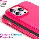 Hot Pink Case for iPhone 16 Pro Max/Soft Translucent Protective Phone Case Cover/Cute Trendy Minimalist Case 6.9 Inch (Neon Pink)