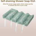 Soap Dish for Shower, Bathroom & Kitchen  Non-Slip, Self-Draining Design to Keep Soap Dry, Extend Soap Life  Easy to Clean, Compact & Durable (Green, 1 pcs)