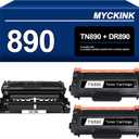 TN890 DR890 3-Pack (2Toner+1Drum) Compatible TN-890 Toner Cartridge and DR-890 Drum Unit Replacement for Brother HL-L6250DW L6400DW L6400DWT MFC-L6750DW L6900DW