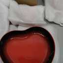 Tioncy 2 Set Heart Shaped Bowls and Plates Set Ceramic Valentine Dinnerware Dish Bowls Dinner Salad Dessert Appetizer Plates for Valentine Wedding Anniversary Baking Kitchen Party Supplies(Red, Pink)