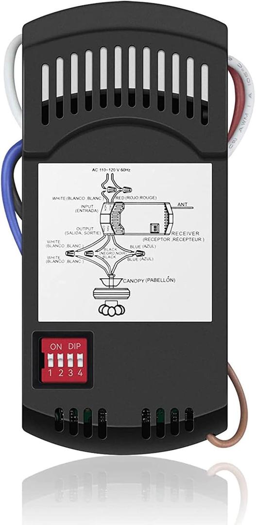 Universal Ceiling Fan Receiver FAN-28R for Harbor Breeze Hampton Bay Hunter Fan-HD5 UC7078T CHQ7078T FAN-35T KUJCE9603 L3HFAN35T1 FAN-53T FAN-11T KUJCE9103 (Receiver only)