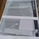 Mybos 74 * 60" Shower Door, Frameless Sliding Shower Door, Shower Glass Door with 5/16" (8mm) Clear SGCC Tempered Glass, Explosion-Proof Film, Stainless Steel Hardware Matte Black (One vertical handle & horizontal handle)