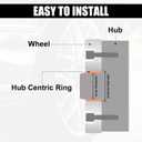 X AUTOHAUX 4pcs OD 82mm to ID 57.1mm Aluminum Alloy Car Hub Centric Rings Wheel Bore Center Spacer