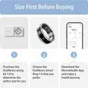 Smart Ring 1.0 for Men/Women, No Subscription Fee, 7-8 Days Battery Life, HRV/Stress Monitoring/Sleep Track/Fitness for iOS and Android, Gloss Black & Silver, Size 8