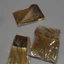 Sieral 750 Pcs Gold Plastic Silverware Set Disposable Utensils Heavy Duty Gold Cutlery Includes 250 Plastic Knives 250 Disposable Forks 250 Spoons for Party Birthday Wedding Graduation Event