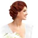 MEDISIFA Short Red 1920s Wig for Women Gatsby roaring 20s Finger Wave Party Synthetic Full Vintage Wigs for Womens Lady Cosplay Costume Fancy Dress 1920 Flapper Wig