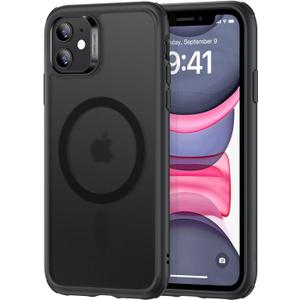 ESR for iPhone 11 Case, Compatible with MagSafe, Shockproof Military-Grade Protection, Scratch-Resistant Back, Magnetic Phone Case for iPhone 11, Classic Hybrid Case, Frosted Black