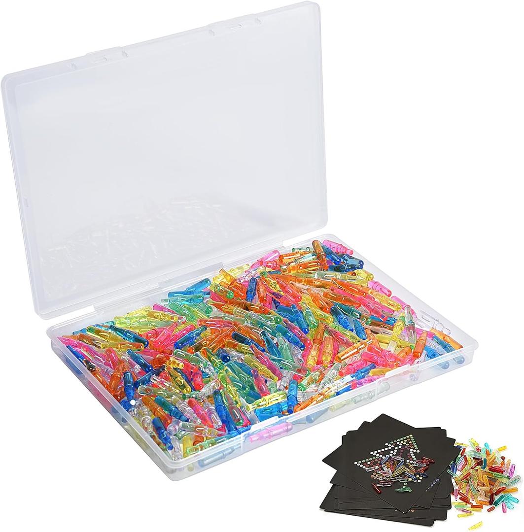 Refill Pegs for Use with Creative Light Up Board, 280 Pcs of Glowing Pegs, Light Up Drawing Board Accessories, 6 Colors, Creative Game Toys, Puzzle Learning Toys, Light Bright Toys for Kids Aged 4 +