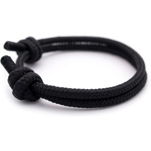 Wind Passion - Rope Bracelet for Men & Women - Adjustable Sailors Knot Paracord Bracelet - Waterproof & Sturdy (Black)
