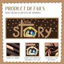 4X 9.8ft Christmas Nativity Scene Photo Backdrop Outdoor Christian Religious Birth of Jesus Banner for Photography Booth Prop Christmas Party Decoration