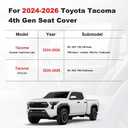 YORKNEIC for Toyota Tacoma Seat Covers 2024 2025 2026 4th Gen