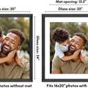 Americanflat 20x24 Picture Frame with Polished Plexiglass - Use as 16x20 Frame with Mat or Display 20x24 Photo Without Mat - Hudson Collection - Wide Picture Frames for Wall Display - Black