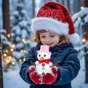 Shemira DIY Snowman Kit, Christmas Crafts for Kids, Modeling Air Dry Clay Craft Kits for Kids, DIY Christmas Ornaments Kits,Party Favors Stocking Stuffers (12)