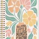 Teachers Gifts Spiral Notebooks, Boho Floral End of Year Teacher Gifts Journal for Writing, Teacher Appreciation Gift Notebook for Note Taking, Teachers Office Supplies, 5.5x8.3 Inch