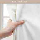 Linen Shower Curtain White, Fabric Boho Farmhouse Shower Curtains for Bathroom Cotton Natural Cloth Liner Set 72" W x 78" L