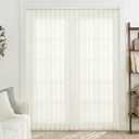 LazBlinds Vertical Blinds Replacement Slats - Light Filtering Fabric Slats for Sliding Doors & Windows, Easy-Cut Polyester, White Texture (98" W x 84" L, 25 Pcs)
