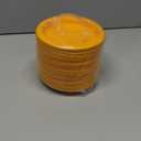 Mimorou 200 Pcs Plastic Dessert Plates 6 Inch Disposable Round Dinner Cake Plates Bulk for Wedding Birthday Picnic Salad Appetizer Party Supplies(Orange Yellow)