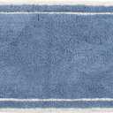 Home Weavers Allure Collection 100% Cotton Tufted Bathroom Rug, Soft and Absorbent Bath Rugs, Non-Slip Bath Carpet, Machine Wash Dry Bath Mats for Bathroom Floor, 21"x54" Runner, Blue