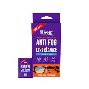 2-in-1 Anti Fog & Lens Cleaning Wipes, Designed for Delicate Optics, Eyeglasses, Face Shields, Eyeglass Wipes with Invisible Nano Coating, Quick Dry, Streak-Free Lens Wipes