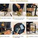 Yiisem Modern Small Black Chandelier, 8-Light Farmhouse Geometric Pendant Lighting Fixtures, Industrial Lantern Hanging Chandelier for Kitchen, Dining Room, Foyer, Entryway