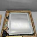FENNIO Gold Vanity Mirror with Lights 22"x19", LED Lighted Makeup Mirror, Large Makeup Mirror, Make up Mirror with Lighting,Touch Screen with 3-Color Lighting,Dimmable,for Vanity Desk Tabletop