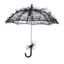 Wedding Lace Parasol Umbrella Wedding Bride Umbrella Black Photo Prop for Bridal Decoration