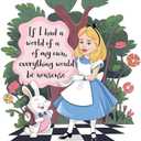 Cute Alice and Rabbit Adventure Mad Hatter Cheshire Cat Alice in Wonderland Adventurous Creative Minimalist Cartoon Girls Boys Kid Room Design Nursery Fun Home Vinyl Decoration Size (18x20 inch)