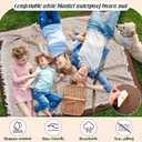 VitalCozy Waterproof Picnic Blankets 7171 inch Outdoor Blanket Foldable 2 in 1 Double Layer Sandproof Beach Mat with Carry Strap for Camping Lawn Park Beach Grass(Khaki)