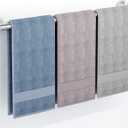 Brushed Nickel Towel Bar, 24 Inch Towel Racks for Bathroom Wall Mounted, SUS304 Stainless Steel Bathroom Towel Holder, Total Length 26.4 Inch Towel Bars