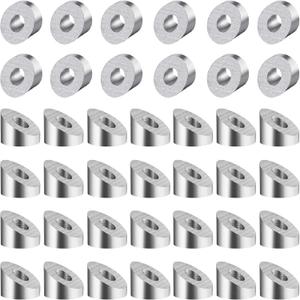 Hotop 40 Pieces 1/4" 30 Degree Stainless Steel Beveled Washer Angle Washers for 1/8 Inch to 3/16 Inch Cable Railing,Wood Metal Aluminum Posts, DIY Balustrade