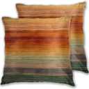 Western Geometric Throw Pillow Covers 18 X 18 Inch Set of 2 Pillow Cases Decoration Cushion Cover for Sofa Bedroom Living Room Outdoor