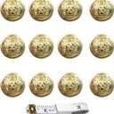 KENDANY 12 Pieces Metal Blazer Button Set - for Blazer, Suits, Sport Coat, Uniform, Jacket 25mm (Gold)