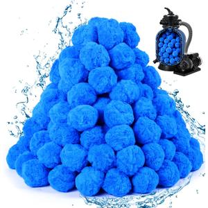 3.5 lbs Pool Filter Balls for Sand Pump, Reusable Blue Pool Filter Media Balls Replace Tranditional Quartz Sands, Anti-clogging Sand Pump Filters Ball Suitable for All Sand Filtration Systems
