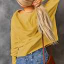 AlvaQ Womens Oversized Sweatshirts Hoodies Fleece Button Neck Hooded Tops Casual Pullover Tunics Winter Outfits 2025 (Yellow, S)