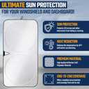 EcoNour Windshield Sunshade for Cars | Full-Coverage Heat & UV Protection | High-Performance Light Blocking Sun Shade | Foldable Design Keeps Interior Cool | Compact Storage- Medium